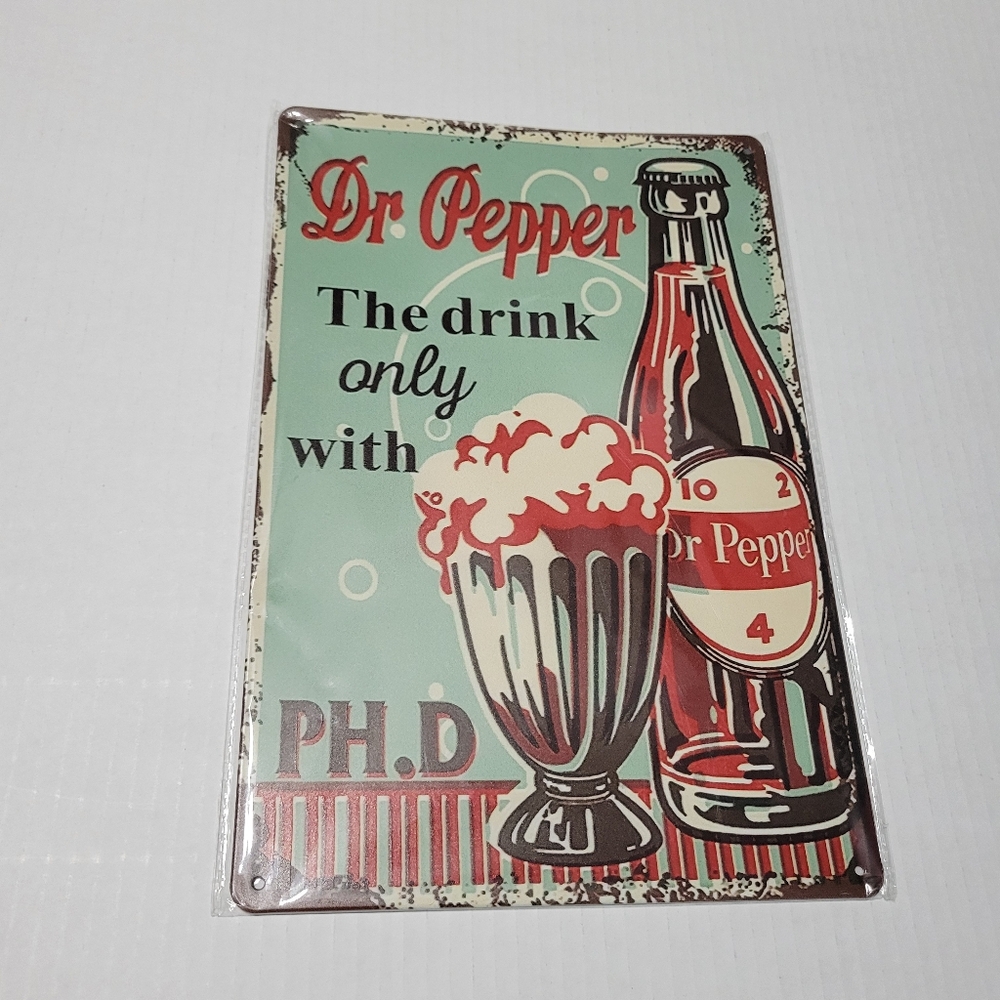 Dr Pepper Metal Sign  NEW